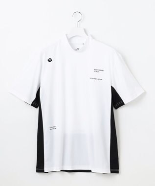 PW CIRCULUS 【吸水速乾 / UV遮蔽率96.3% UVカット / ストレッチ】【MEN】メッシュコンビモックネックT ゴルフ ホワイト系