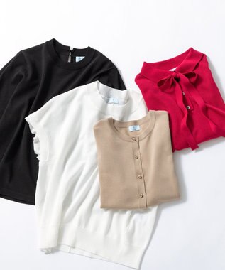 組曲 S 【先行予約】シアーポロ ニット チェリーローズ系