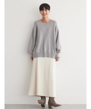 AMERICAN HOLIC バイパチ袖ボリュームニットプルオーバー　 Light Gray Mixture