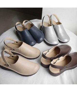 Pointer 本革2WAYサボサンダル ベージュ