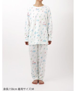 tsumori chisato SLEEP ツモリチサト パジャマ 長袖 長ズボン ルームウェア 綿混(本体) 接結天竺素材 ソフトな風合い 上下セット かぶりタイプ tsumori chisato SLEEP UDX555 /ワコール アイボリー
