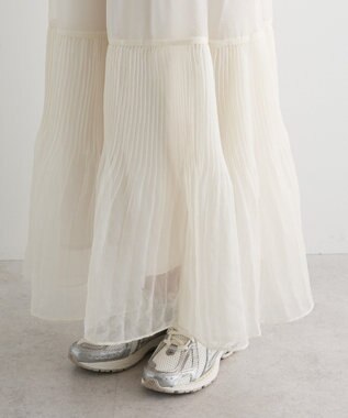 Green Parks エアリーティアードスカート Off White