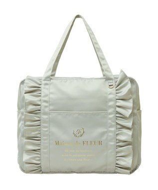 Maison de FLEUR EC限定サテンフリルキャリーオンバッグ Mint