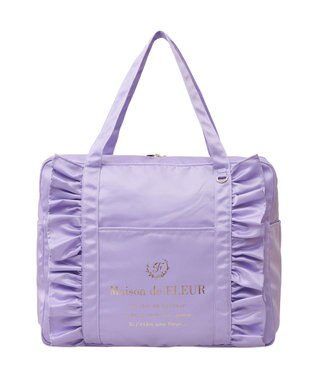 Maison de FLEUR EC限定サテンフリルキャリーオンバッグ Lavender