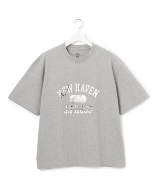 J.PRESS YORK STREET 【UNISEX】フォトプリント Tシャツ ”College Logo” ライトグレー系