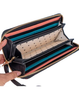 tsumori chisato CARRY てんてん ラウンドファスナー長財布 ブラック