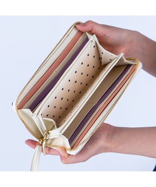 tsumori chisato CARRY てんてん ラウンドファスナー長財布 ホワイト