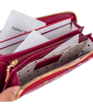 tsumori chisato CARRY てんてん ラウンドファスナー長財布 ボルドー