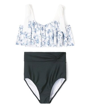 San-ai Resort（三愛水着楽園） 【SALE】【9号サイズ】ワコール定番商品カップ使用GHIカップの大きなお胸に対応【グラマラスフィット】ワイヤー水着　9D-M　【San-ai Resort（サンアイリゾート）】 ブルー×グレー