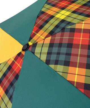 +RING 【UVカット90%以上】【簡単開閉】【数量限定】レディース向け  晴雨兼用折傘 53cm GRN-CHK T1253 緑