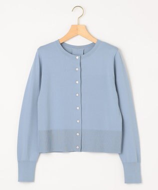 組曲 【UVケア・接触冷感】MINA ニットカーディガン サックス系