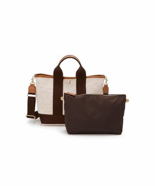 TOPKAPI 【Breath TOPKAPI】イタリアンフェルト ショルダー付 B5 トートバッグ M ベージュ