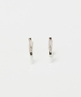 Phoebe 【金属アレルギー対応】【痛くないシリーズ】ツイストバービジューライトフィットイヤリング　シルバー シルバー