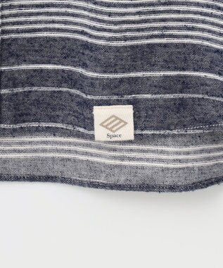 JOSEPH ABBOUD MOUNTAIN 【SPACE／UNISEX】OGスラブシャンブレーマルチボーダー シャツ サックスブルー系1