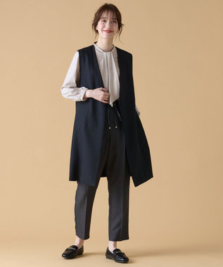 ANY 【洗濯機可能】プリントブラウス エクリュ