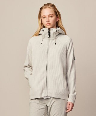 JOSEPH ABBOUD MOUNTAIN 【軽量/ストレッチ】CORDURA アウトドア ニット パーカー ライトグレー系