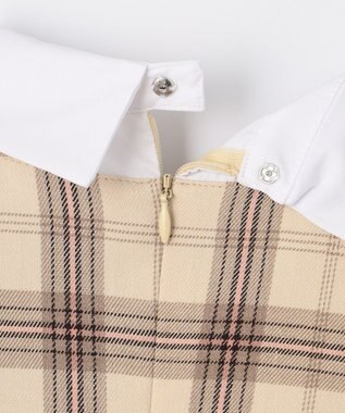 ANY KIDS 【any FAM JUNIOR】ジャケット付きワンピース ベージュ×ベージュチェック