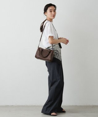 russet 《composition》レザー2WAYミニボストンバッグ(CE-1684) D.Brown