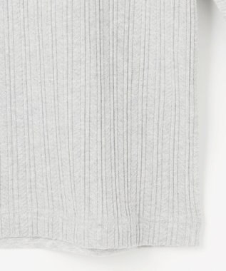 JOSEPH ABBOUD 【キングサイズ・ビジカジ】ストライプリンクス VネックＴシャツ ライトグレー系