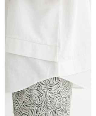 Green Parks 異素材切替ドッキングチュニック Off White