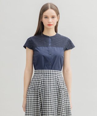 TOCCA 【洗える！】GLASS ブラウス ネイビー系