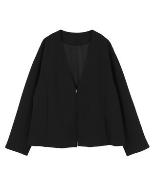 Green Parks Ｏ．洗えてストレッチ　ノーカラージャケット Black