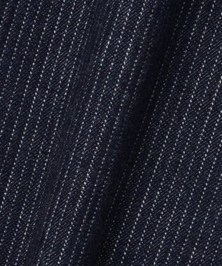 JOSEPH ABBOUD 【キングサイズ・ストレッチ/JAPANファブリック/きれいめ】ストライプジャカード デニム ネイビー系1