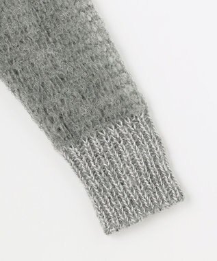 自由区 【カトリエムブーケ】Mohair lumineuxラメプルオーバ ーニット グレー×シルバーラメ