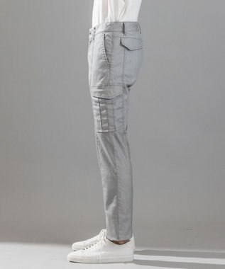 JOSEPH HOMME  新型【抜群のストレッチ性/光沢素材】ハイパワーソフトストレッチ デザインパンツ/ STICK DESIGN ライトグレー系