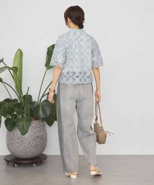 AMERICAN HOLIC アートレース半袖シャツ Grayish Khaki