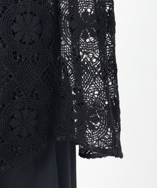 23区 【GOLD LABEL】モチーフレース シャツ ブラウス ブラック系