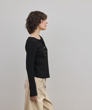 GRACE CONTINENTAL ヘンリーネックカットトップ ブラック