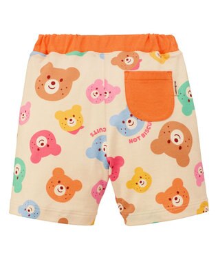 MIKI HOUSE HOT BISCUITS 【80-120cm】カラフルビーンズ 総柄 5分丈パンツ マルチカラー