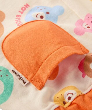 MIKI HOUSE HOT BISCUITS 【80-120cm】カラフルビーンズ 総柄 5分丈パンツ マルチカラー