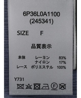 Green Parks ・ＥＬＥＮＣＡＲＥ　ＤＵＥ　ケミカルレースブラウス Blue