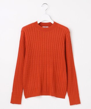 J.PRESS LADIES KNIT BASIC クルーネック ニット オレンジ系
