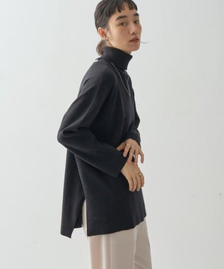 AMERICAN HOLIC バイパチタートルネックニットロングプルオーバー Black