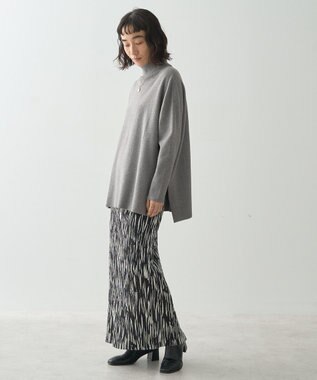 AMERICAN HOLIC バイパチタートルネックニットロングプルオーバー Gray Mixture