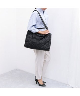 UNBILLION カシュカシュ cachecache / ボックスパテッドキルト2wayトート ブラック