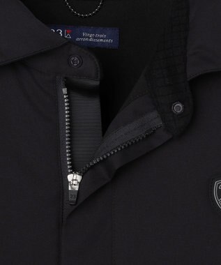 23区GOLF 【MEN】防風ストレッチ エアリージャージオーバーシャツ ブラック系