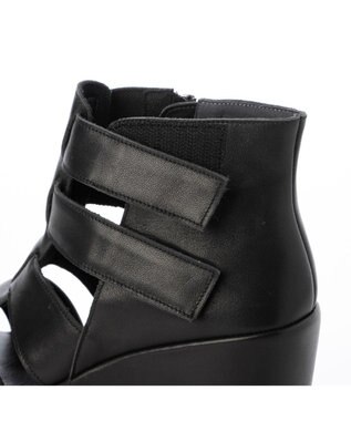 MODE ET JACOMO <D'ICI>グラディエーターウエッジブーツサンダル ブラック