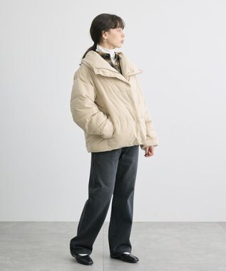 AMERICAN HOLIC リサイクル軽ポカ撥水加工スタンドショートコート Light Beige