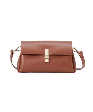 earth music&ecology 軽量フラップ三層ショルダーバッグ Brown