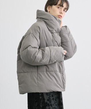 AMERICAN HOLIC リサイクル軽ポカ撥水加工スタンドショートコート Mocha