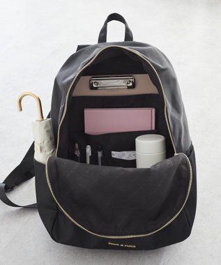 Maison de FLEUR 撥水加工オペラリボンリュック Black