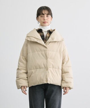 AMERICAN HOLIC リサイクル軽ポカ撥水加工スタンドショートコート Light Beige