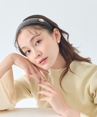 Phoebe <オンワード限定セット>トゥウィンクルフレームパールピアス×クラッシービジューカチューシャ シルバー シルバー