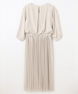 ANY 【ウエストゴム】プリーツワンピース ベージュ