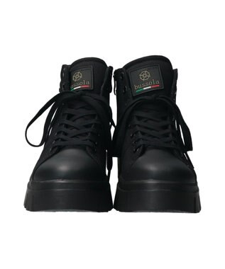 INTER-CHAUSSURES 【BUSSOLA】コーデュラナイロン防水ショートブーツ ブラック雑材