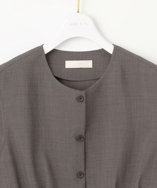 ANY SIS 【WEB・一部店舗限定】スイートクール ジレブラウス モカ